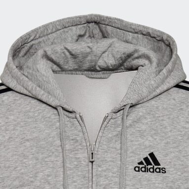 Sudadera con capucha Essentials Fleece 3-Stripes Full-Zip